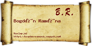 Bogdán Ramóna névjegykártya