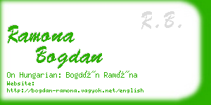 ramona bogdan business card